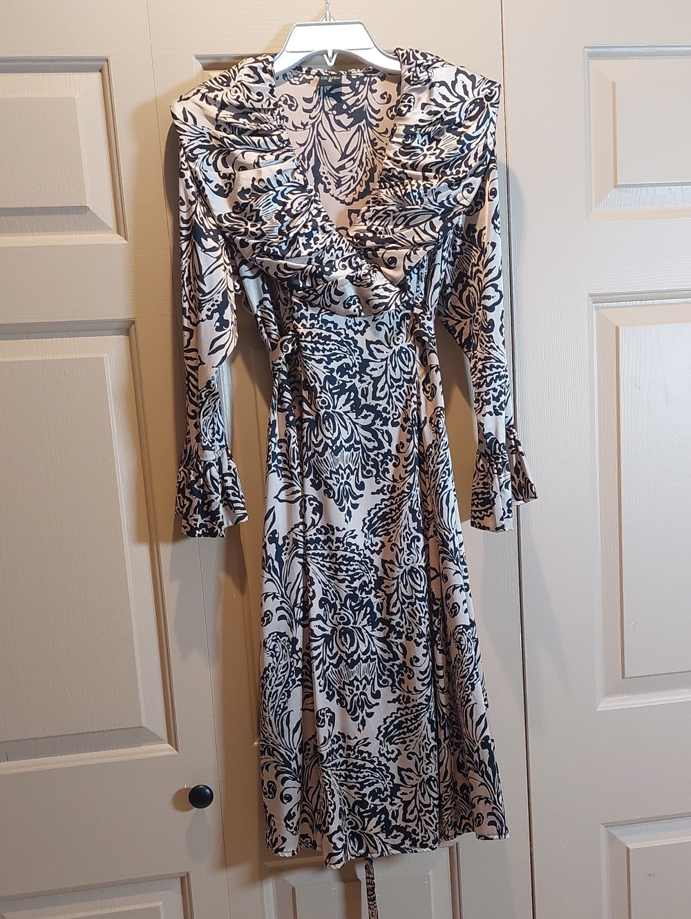 Black & Tan Floral Dress - Elegant Women's Dress